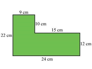 What is the area of the shape shown? 92 square centimeters 378 square centimeters-example-1