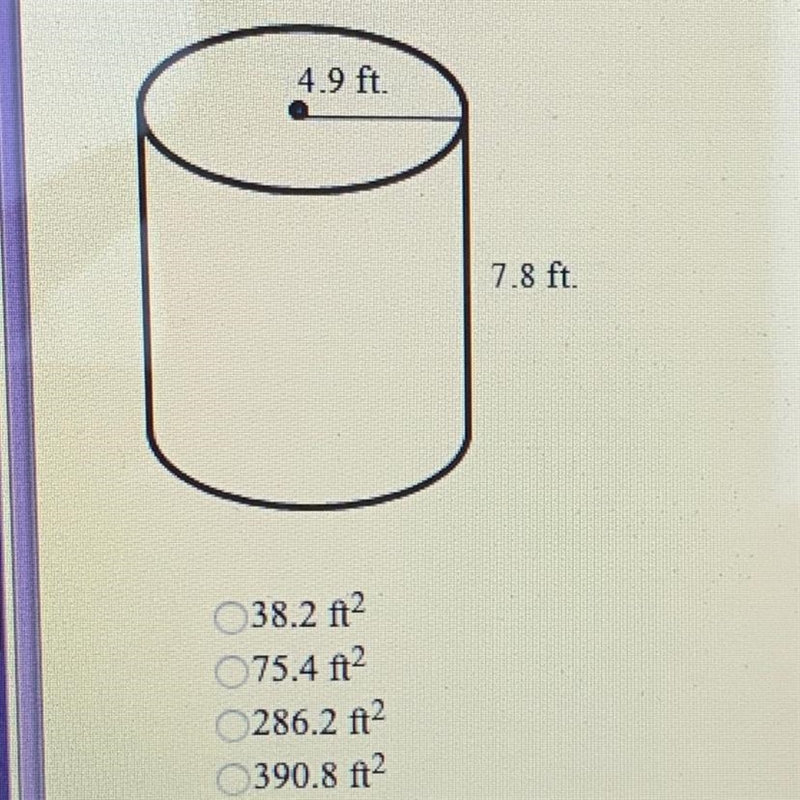 Find the surface area of the cylinder to the nearest tenth of a square unit. Use 3.14 for-example-1