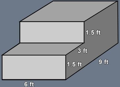 Tony needs to create a platform shaped like the diagram with the labeled dimensions-example-1