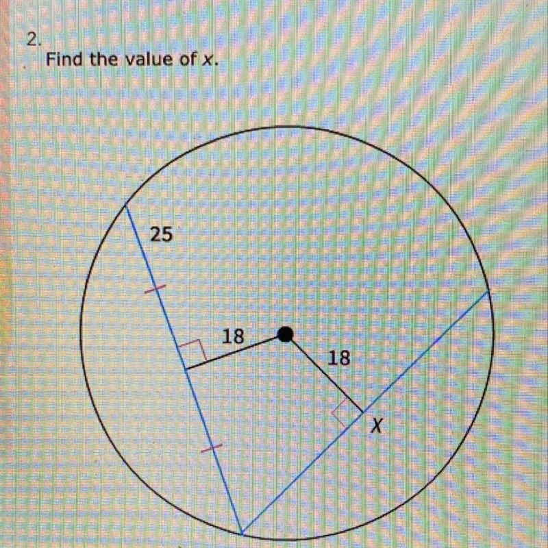 Find the value of X A. 50 B. 36 C. 18 D. 25-example-1