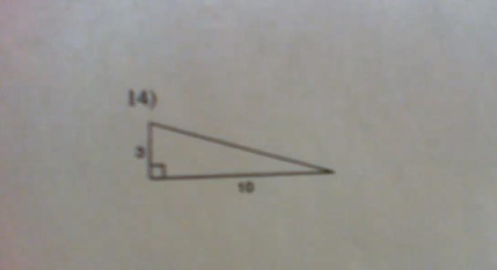 *PLEASE HELP* the pythagorean theorem- FIND EACH MISSING LENGTH TO THE NEAREST TENTH-example-1