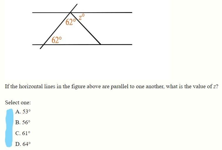 If the horizontal lines in the figure above are parallel to one another, what is the-example-1