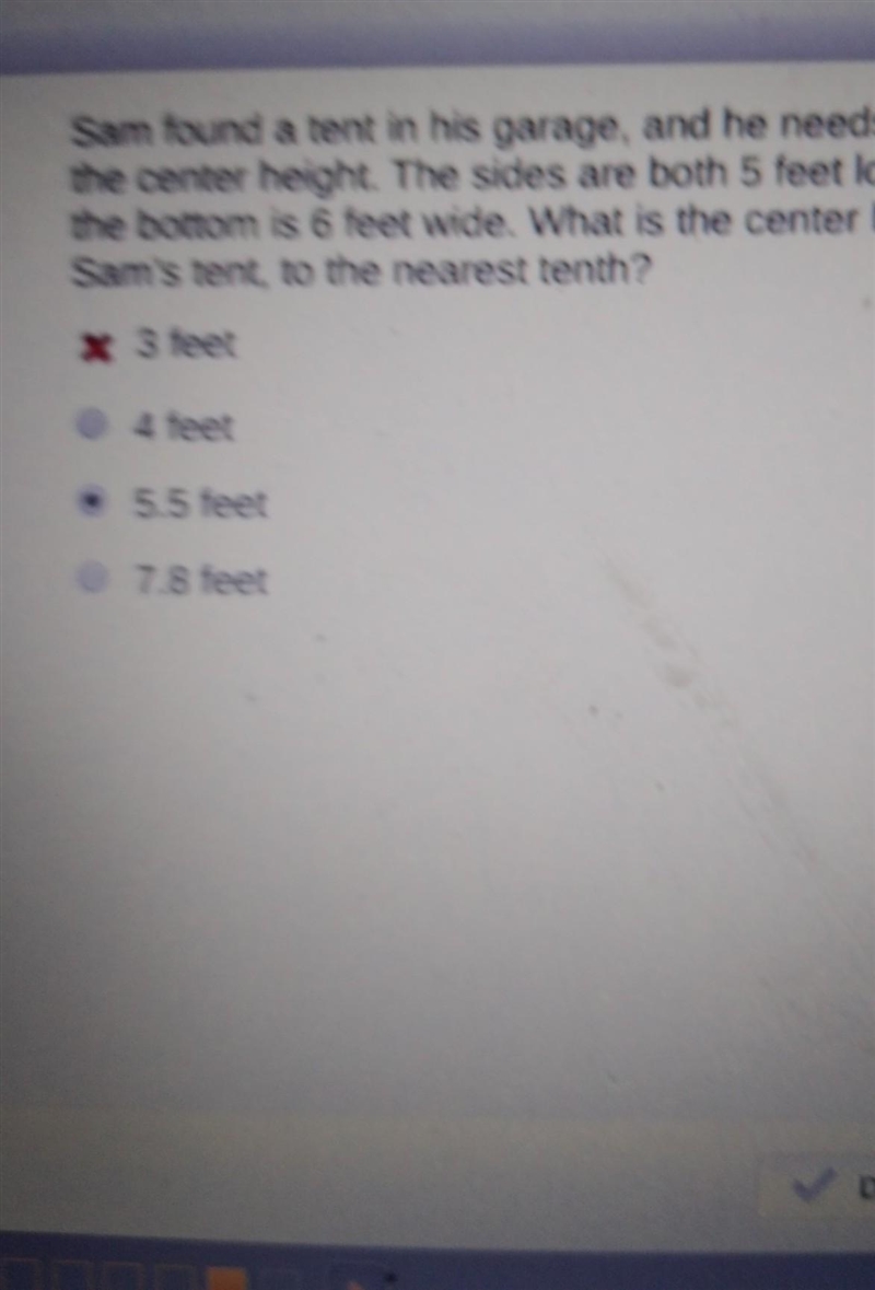 Finding the value of x Use the given diagram to help answer the question. Sam found-example-1