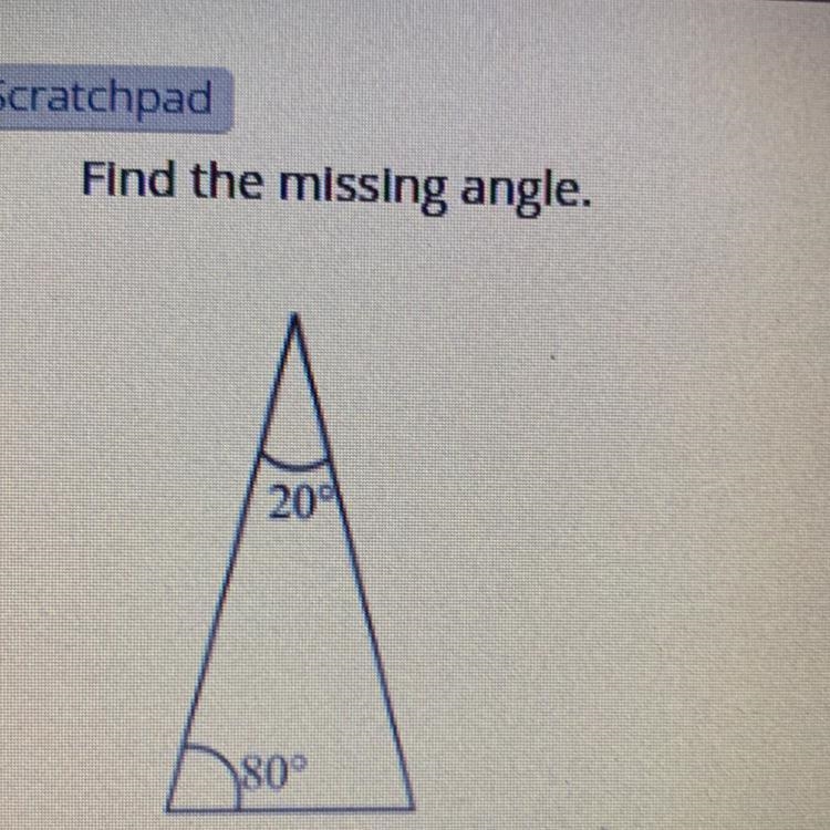 I need help finding the missing angle with work plz ANSWER ASAP!!!!!!-example-1