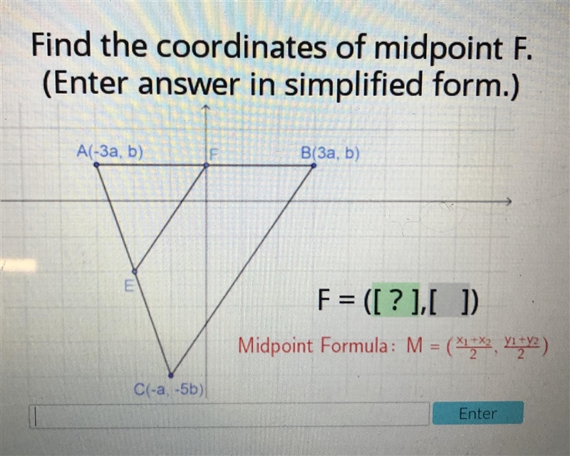 Find the coordinates of the midpoint. Please help, thank you!-example-1