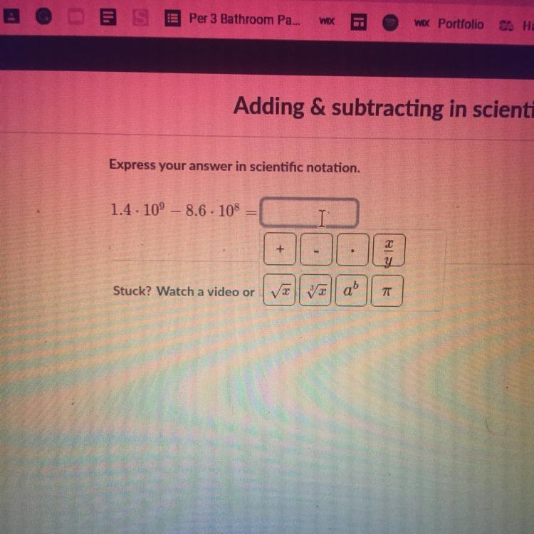 Adding and subtracting in scientific notation (picture provided)-example-1