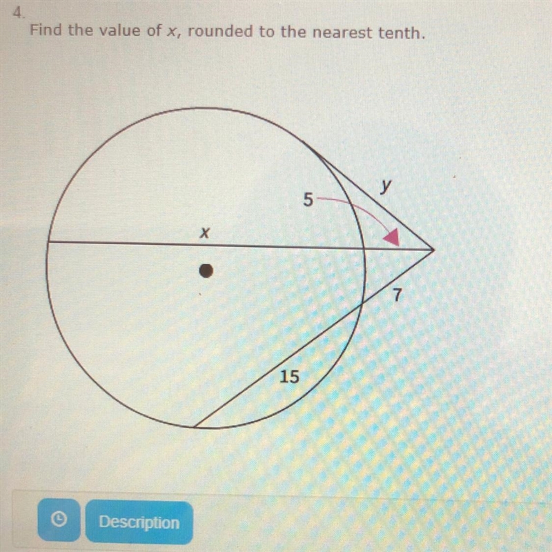 Find the value of x, rounded to the nearest tenth.-example-1