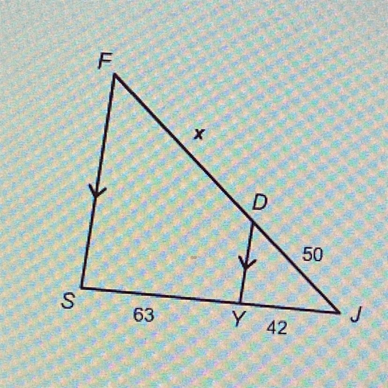 What is the value of x? Enter your answer in the box. ___ units-example-1