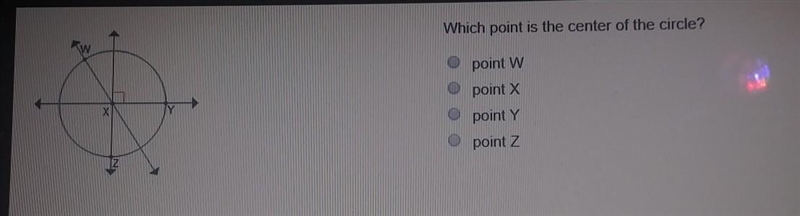 Which point is the center of the circle ?​-example-1