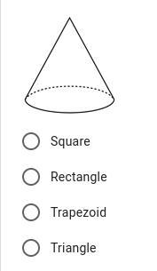 Which of the following could be the shape of the cross section of the cone?-example-1