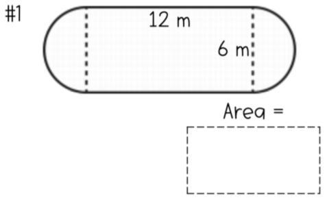 *Find the area of the figure below. Use 3.14 for pi. Area= square inches-example-1