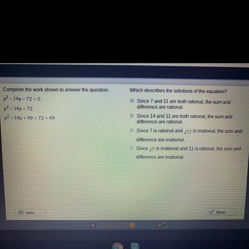 Which describes the solutions of the equation?-example-1