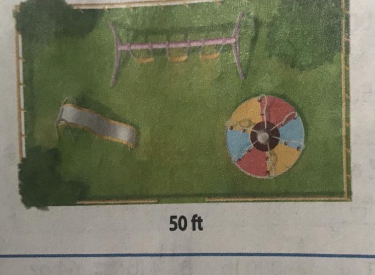 The perimeter of the rectangular playground shown below is 160 feet. What is the area-example-1