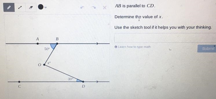 Determine the value of x-example-1