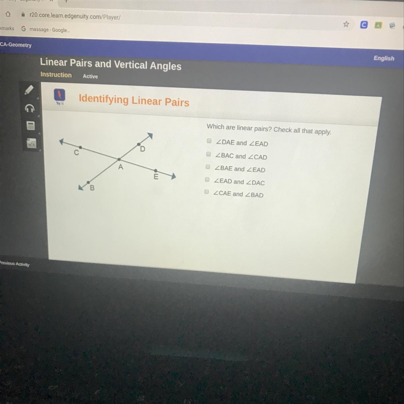 Need help..I kinda of forgot what a linear pair is-example-1