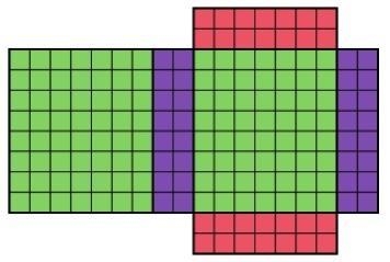 In the net of a rectangular prism, each square of the grid is 1 square centimeter-example-1