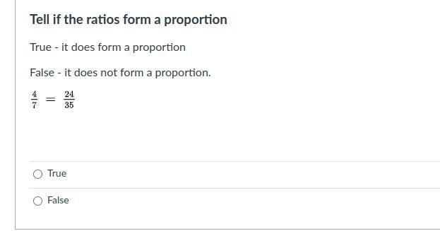 Tell if the ratios form a proportion-example-1