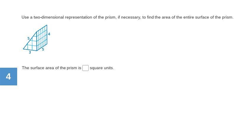 Use a two-dimensional representation of the prism, if necessary, to find the area-example-1