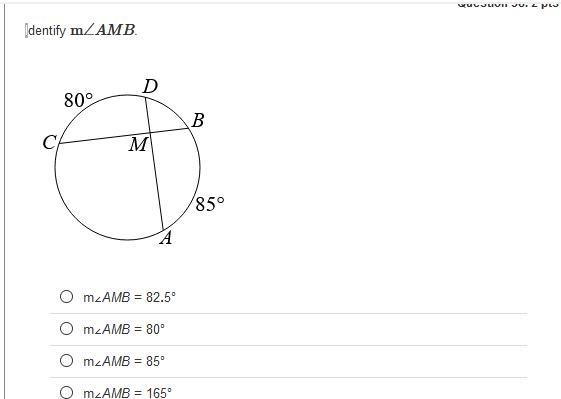 HELLPPPP!! GIVING ALL MY POINTS FOR THIS QUESTION! Identify m∠AMB.-example-1