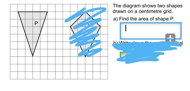 What is the area of 'P'.​-example-1