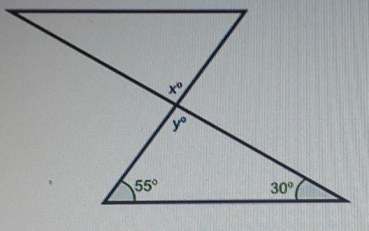 Find the measure of angle x in the figure below: A. 95° B. 55° C. 30° D. 85°​-example-1