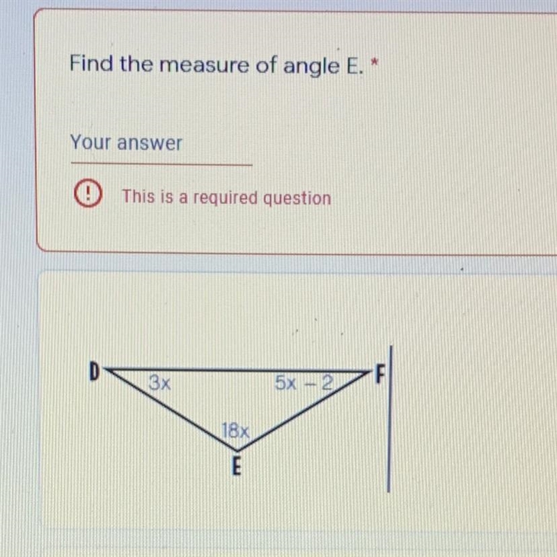 What is the angle measure of angle E?-example-1