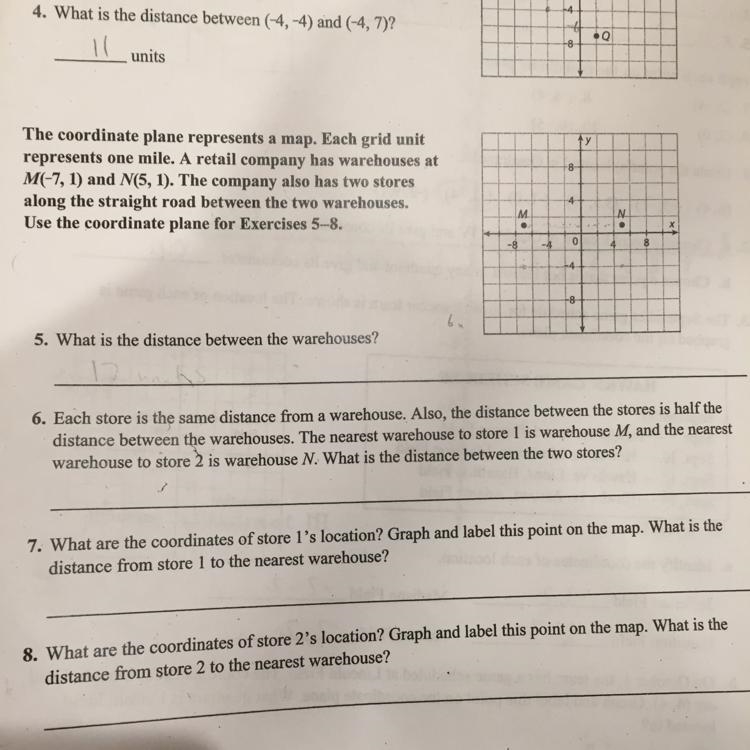 Please help I need answers #5 and #6 more, but if you could do all that would be great-example-1