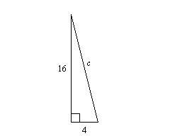 What is the length of the hypotenuse of the right triangle shown? Please help!-example-1