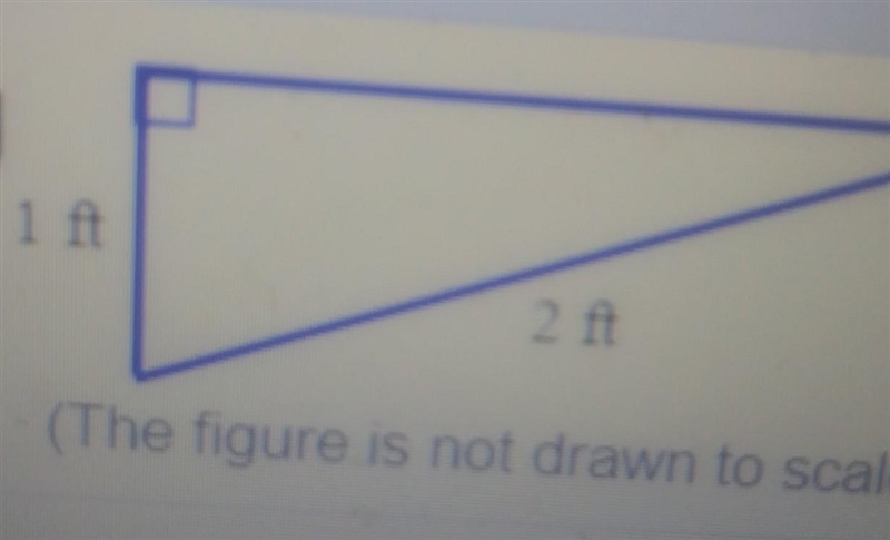 What is the length of the unknown leg of the right triangle? ​-example-1