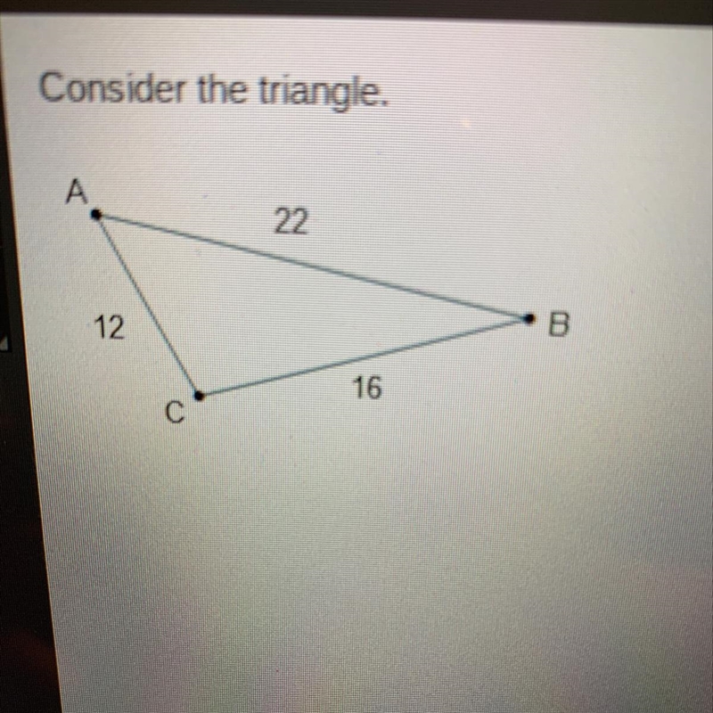 Which shows the order of the angels from smallest to largest? A. Angle A,B,C B. Angel-example-1