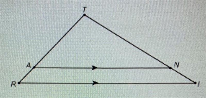 (answer questions about the picture above) 1. For ∆TRI the following facts are given-example-1