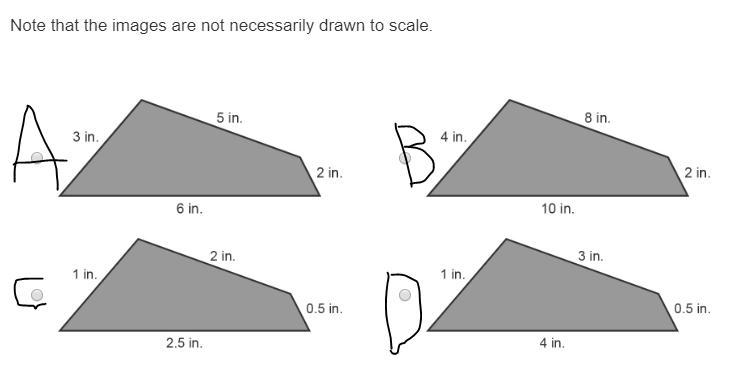 What figure is a dilation of Figure A by a factor of 12?-example-2