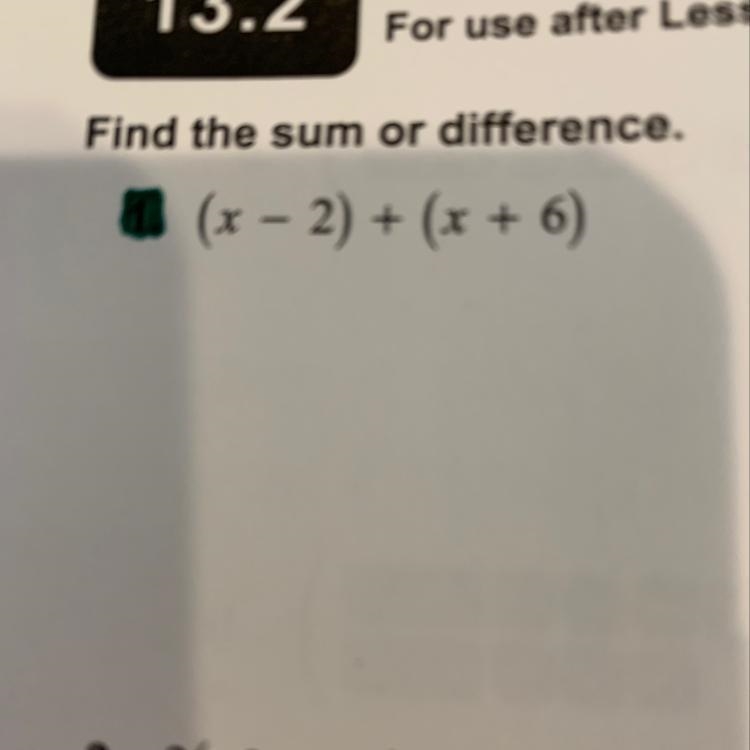 The sum or diffrence of-example-1