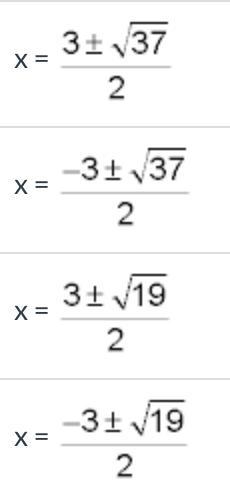 What are the exact solutions of x^2 − 3x − 7 = 0?-example-1