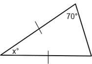 Determine the value of x in the figure. answers: A) x = 35 B) x = 70 C) x = 140 D-example-1