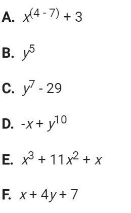 Help please? Which of the following is a trinomial with a constant term?-example-1