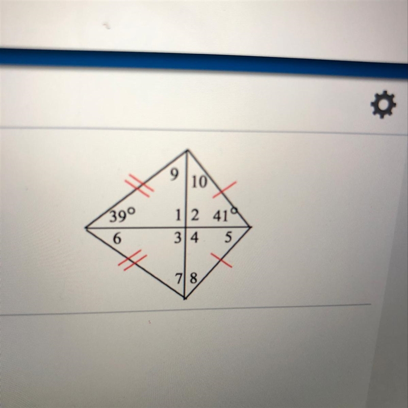 Find the measures of the numbered angles in the kite? (image below please help)-example-1