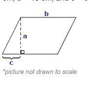 A = 12 cm, b = 15 cm, and c = 6 cm whats the area?-example-1