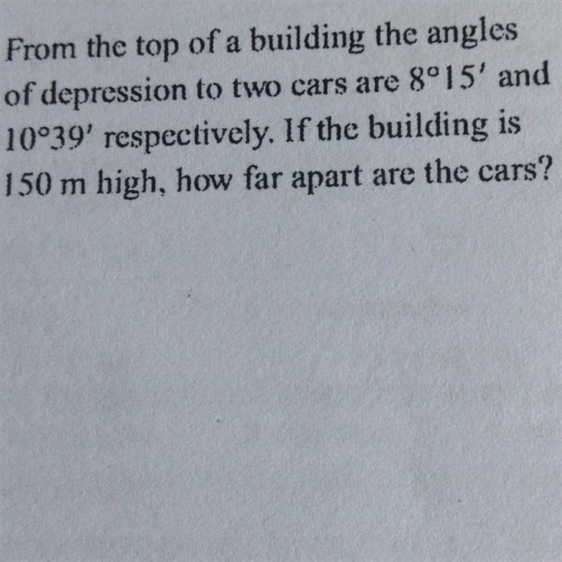 If you're good at angles of depression please help meeeeee and show full working out-example-1