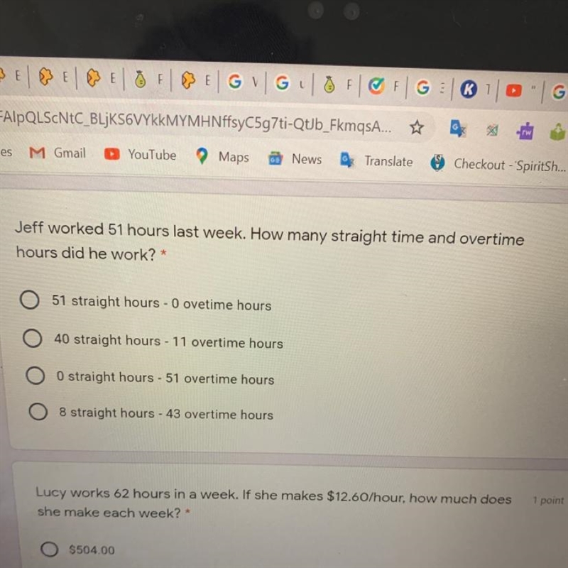 Jeff worked 51 hours last week. How many straight time and overtime hours did he worke-example-1