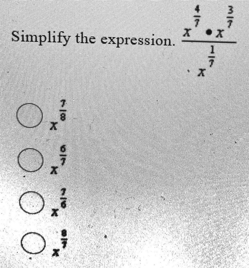 Simplify the expression. O.O ​-example-1