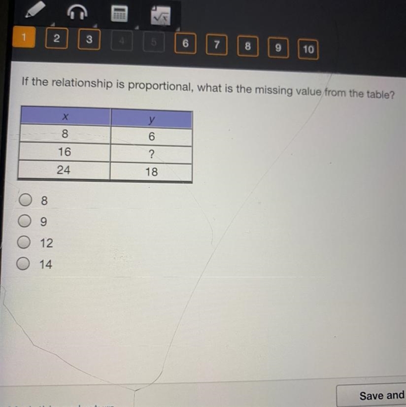 What is the missing value from the table-example-1