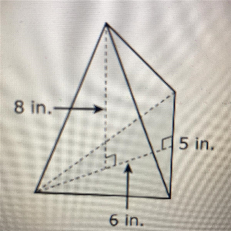 What is the volume of this pyramid in cubic inches?-example-1