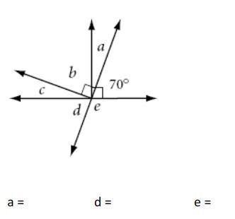 Find a, d, e on a triangle.-example-1