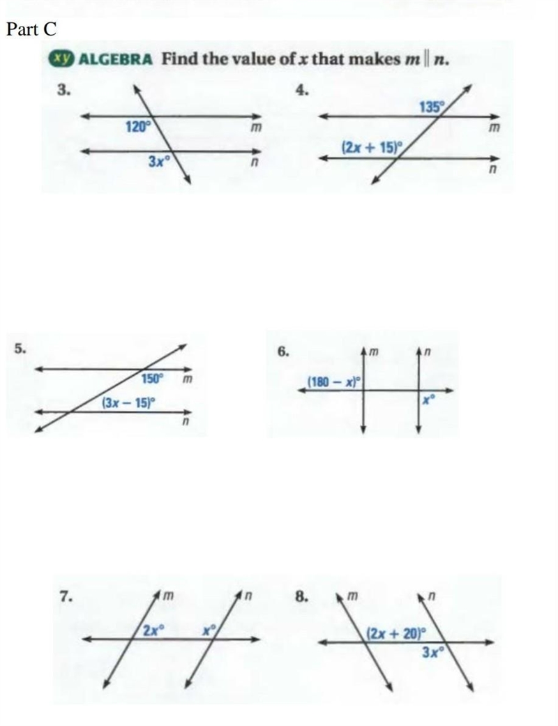 Find the value of x that makes m||n.​-example-1