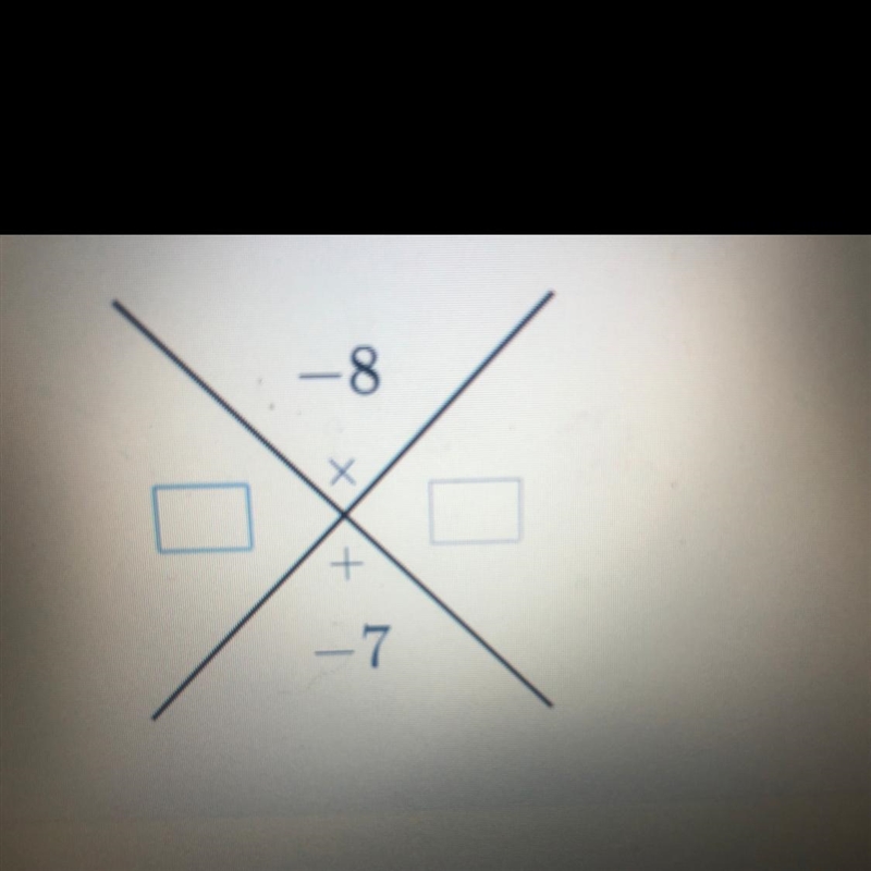 Write two numbers that multiply to the value on top and add to the value on bottom-example-1