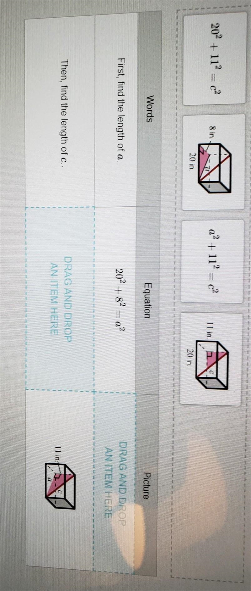 Orlando says that he can find the length of the diagonal, c, of the rectangular prism-example-1