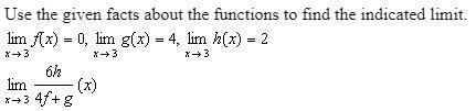 Use the given facts about the functions to find the indicated limit.-example-1