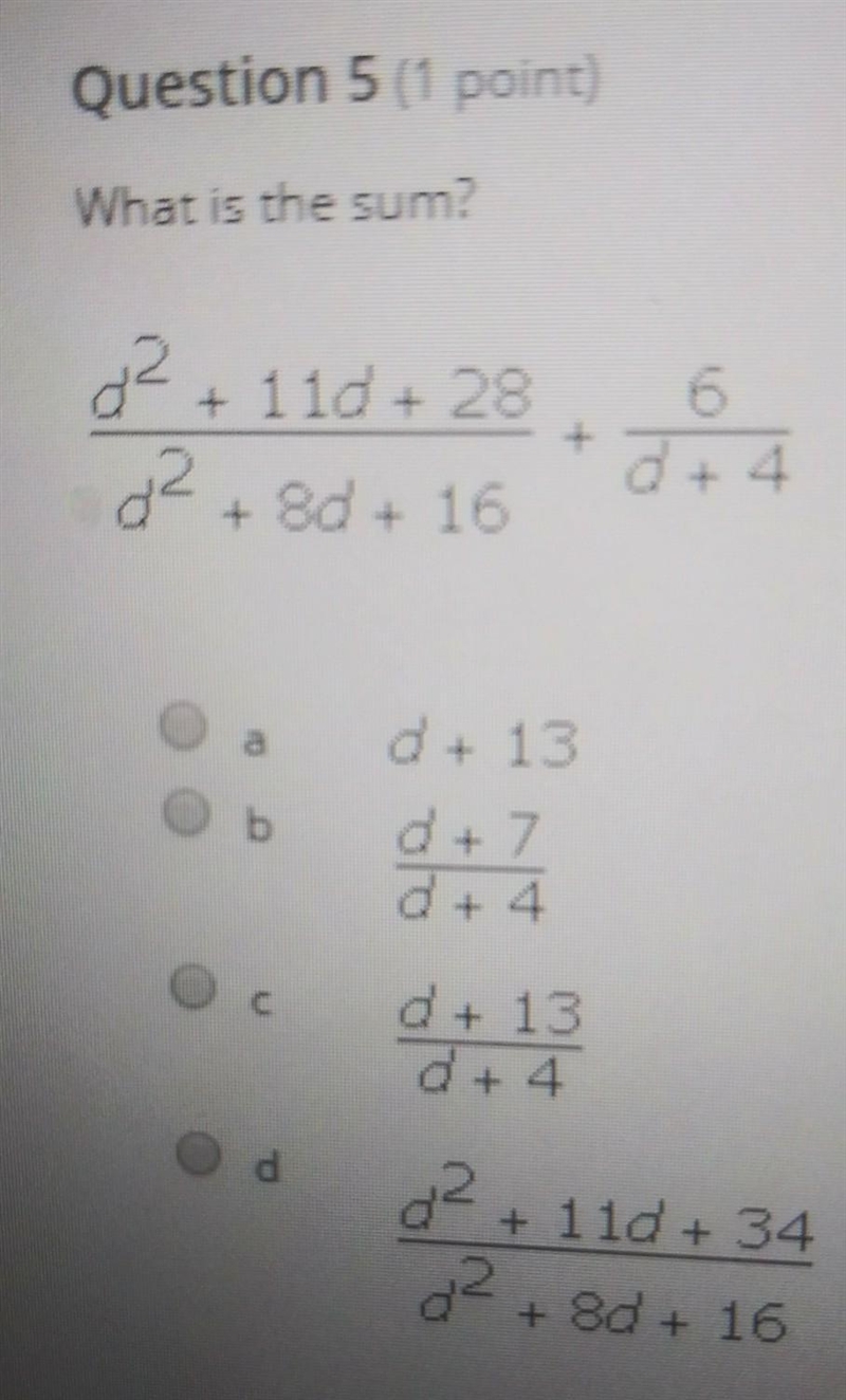 Question # 5 what is the sum?​-example-1