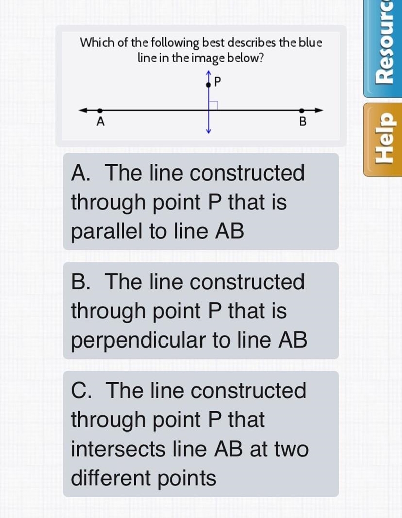 which of the following best describe the blue line in the image below A. The line-example-1